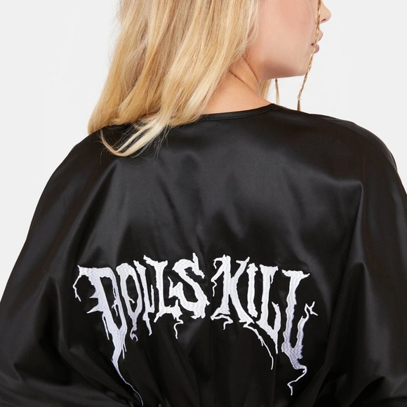 Dolls kill Goth Witchy Black Ouija Talking Spirits Board Beach Towel Model Robe - Picture 7 of 8